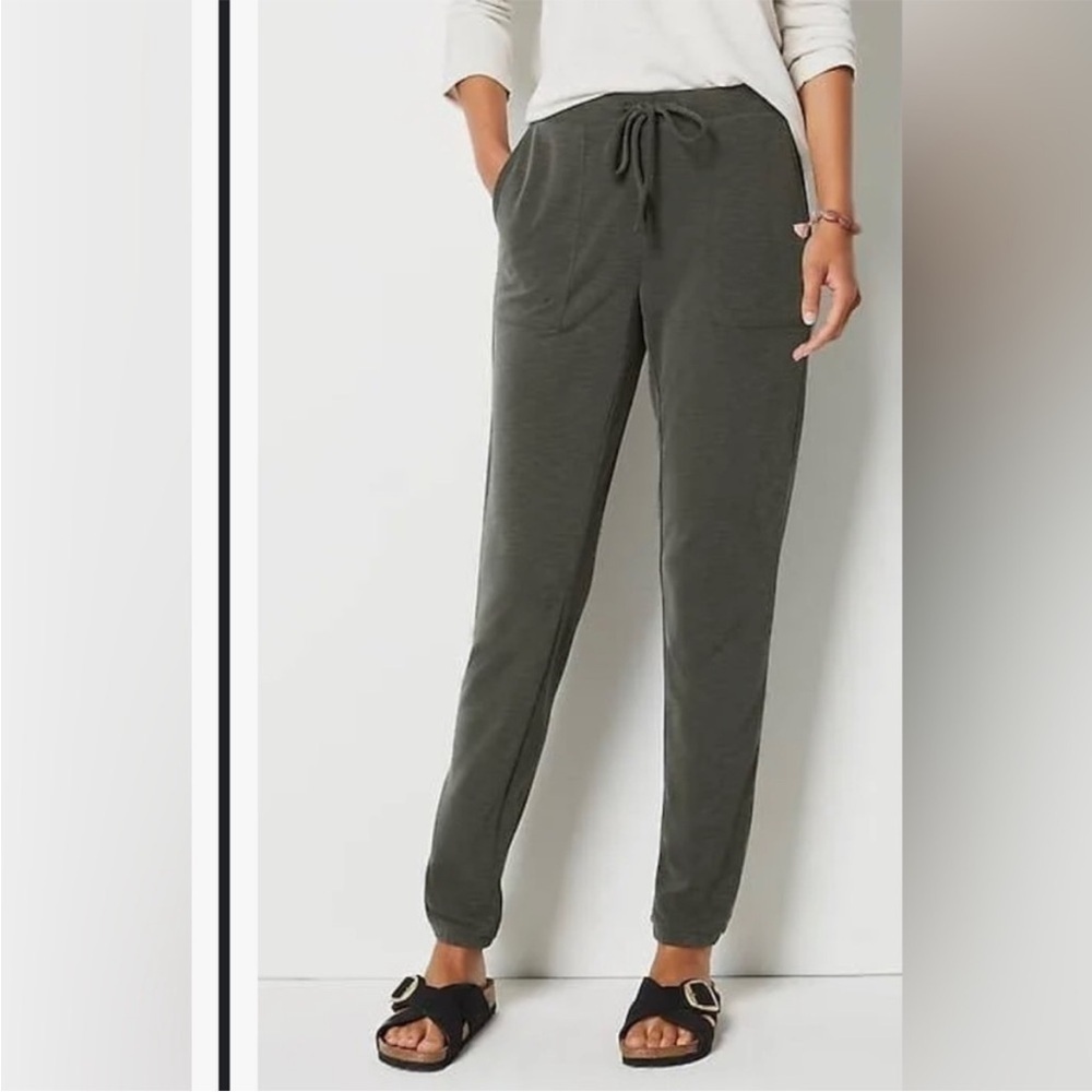 J. Jill Olive Green Drawstring Jogger Pants